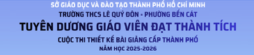 Tuyên Dương giáo viên đạt thành tích trong hội thi Thiết kế bài giảng cấp Thành phố năm học 2025-2026